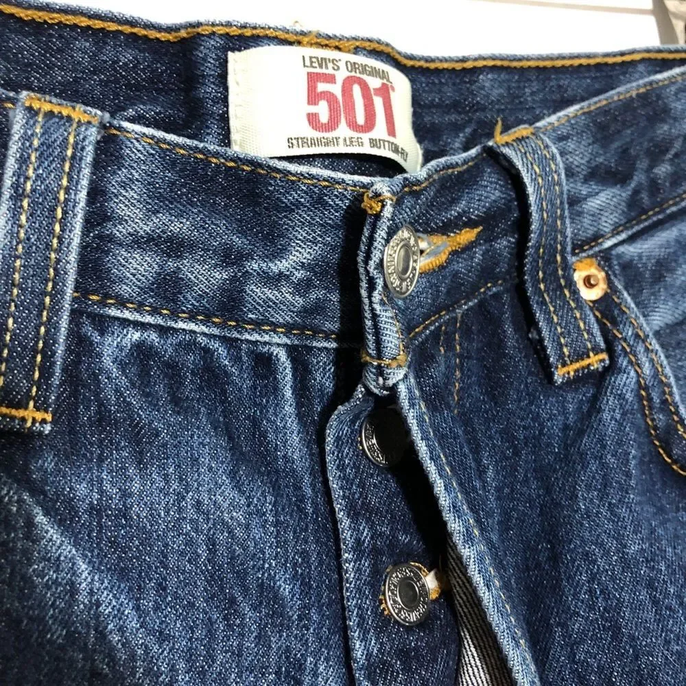 Levi’s Jeans Mens 29 w 31 L Blue 501XX Y2K Straight Leg Button Fly
